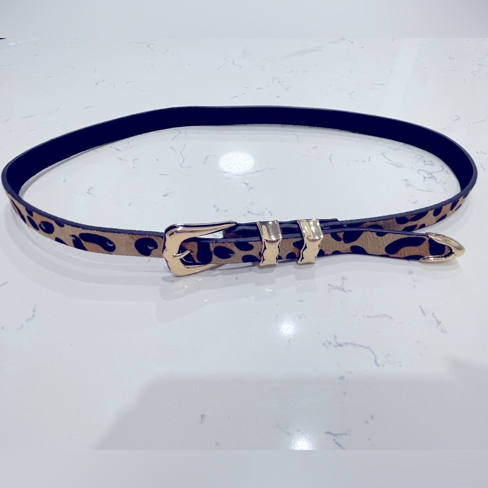 B-Low Belt Cheetah Calf Hair Belt Size Small